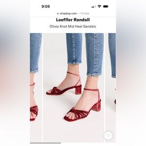 Loeffler Randall Tea Rose Olivia Knot Mid Heel Sandals
